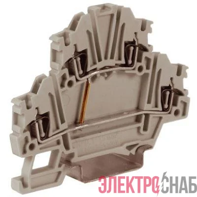 Зажим проходной HMD.1/CIGR 2-х уровн. 1.5кв.мм с постоянной перемычкой сер. DKC ZHD120GR
