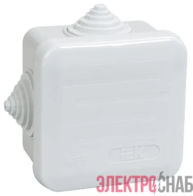 Коробка распаячная ОП 70х70х40 IP44 КМ41236 (4 гермоввода) IEK UKOZ11-070-070-040-K41-44