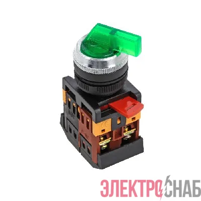 Переключатель ANLC-22 2P зел. с подсветкой 220В NO+NC EKF psw-anlc-2p-g-220