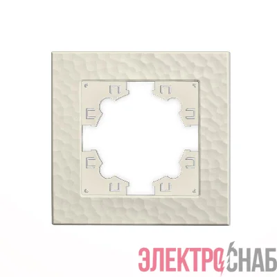 Рамка 1-м Афина фактурная слоновая кость (ivory) Universal A10053-I