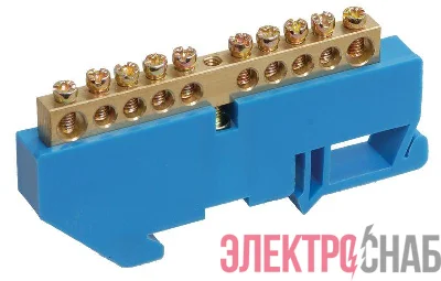 Шина нулевая на DIN-изол. ШНИ-6х9-10-Д-С IEK YNN10-69-10D-K07