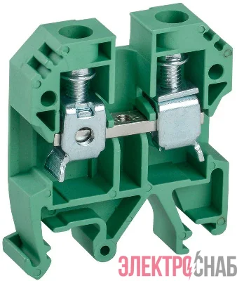 Клемма винтовая КВИ-10кв.мм зел. IEK YZN30-010-K06