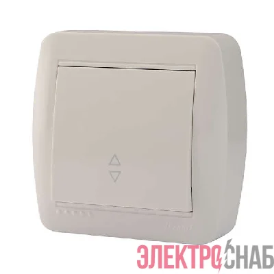 Переключатель проходной 1-кл. ОП Demet 10А IP20 бел. LEZARD 711-0200-105