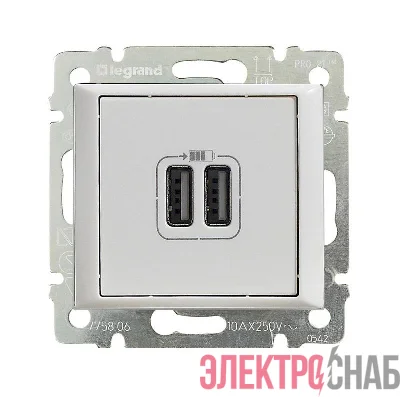 Розетка USB 2-м СП Valena механизм бел. (DIY-упак.) IEK 694370