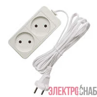 Удлинитель 2х5м без заземл. 6А IP20 1.3кВт ШВВП Союз 481S-0205