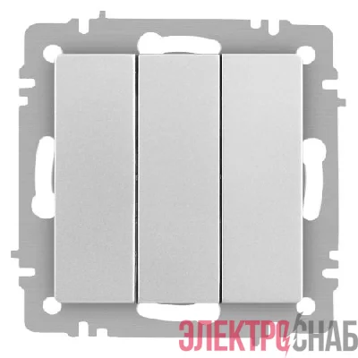 Выключатель 3-кл. СП Accent 6-106-03 10А IP20 250В AL/CU алюм. Intro Б0063536