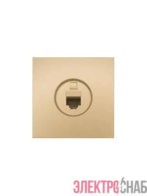 Розетка компьютерная 1-мест. СП ZIMA IP20 зол. LEZARD 704-3688-139