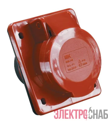 Розетка встраиваемая 16А 3P+E 380В IP44 ССИ-414 IEK PSR42-016-4