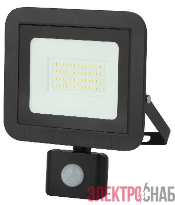 Прожектор уличный LPR-041-2-65K-050 LED 50Вт 6500К 4000лм датчик движ. регулир.160х184х45 (20/480) Эра Б0043587