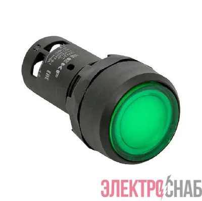 Кнопка SW2C-10D с подсветкой зел. NO 24В EKF sw2c-md-g-24