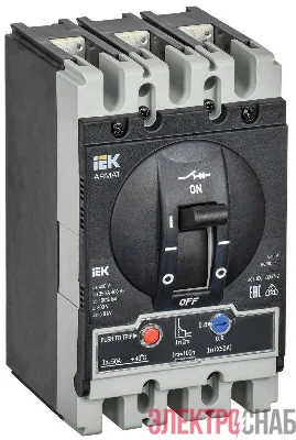 Выключатель автоматический в литом корпусе 3п S 35кА 50А расцепитель термомагнитный регулируемый ARMAT IEK AR-MCCB-3S-035-0050A-ATUC