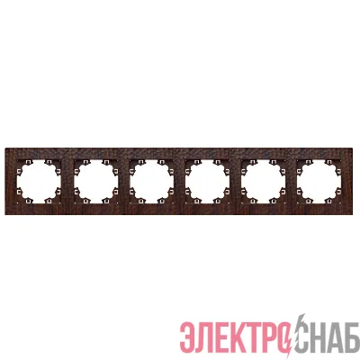 Рамка 6-м Афина фактурная универс. венге Universal A11043-V