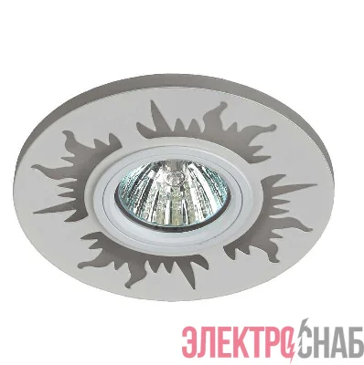 Светильник DK LD30 WH декор cо светодиодной подсветкой MR16 220В max 11Вт бел. ЭРА Б0036478
