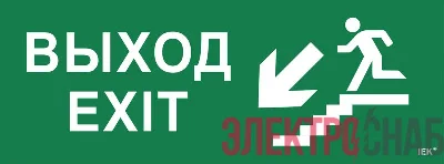 Этикетка самоклеящаяся "Выход/лестница вниз/фигура" ССА 1005 IEK LPC10-1-35-13-VLVNF