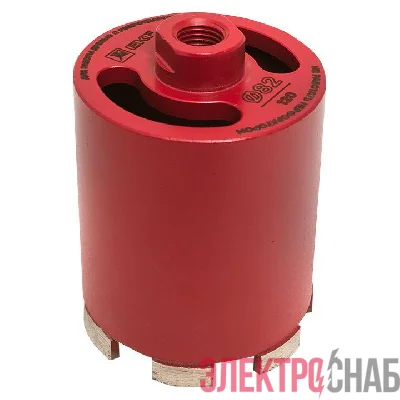 Коронка алмазная (верхнее пылеудаление) DCH-82/120MHS (120мм) Micro Hit Laser M16 Professional EKF dch-82-120-mhs-m16