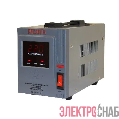 Стабилизатор напряжения АСН-500/1-Ц 1ф 0.5кВт IP20 релейный Ресанта 63/6/1