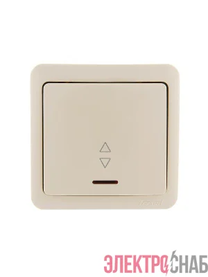 Переключатель проходной 1-кл. 1п ОП Viola 10А IP20 с подсветкой крем. LEZARD 751-0300-114