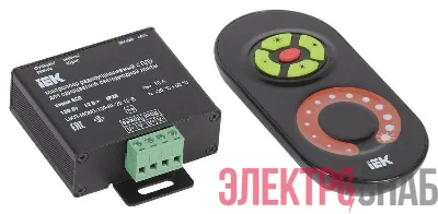 Контроллер с ПДУ радио MONO 1 канал 12В 10А 120Вт черн. IEK LSC1-MONO-120-RF-20-12-B