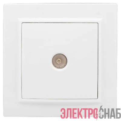 Розетка телевизионная TV 1-м СП Минск 5-862МГц 75Ом бел. Basic EKF ERA00-027-10