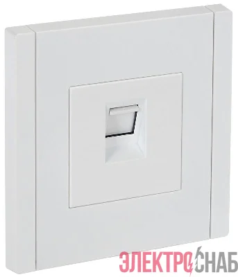 Розетка компьютерная RJ45 кат.6 FORTE&PIANO FP231 бел. IEK FP-K10-2-K01