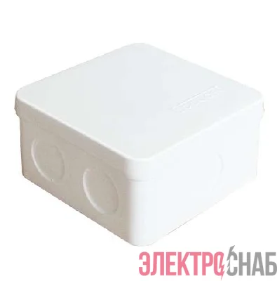 Коробка распределительная ОП 84х84х45мм IP54 7 выходов без гермовводов крышка защелкивающаяся бел. Epplast 125101