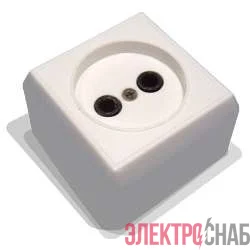 Розетка 1-м ОП 10А IP20 РА10-001 БЕЛ. ЦЕРКОВЬ РА10-001