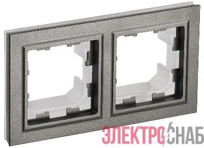 Рамка 2-м IP44 BRITE РУ-2-БрШ-44 шампань IEK BR-M22-44-K37