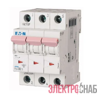 Выключатель автоматический модульный 3п C 16А 6кА PL6-C16/3 EATON 286601