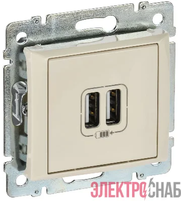 Розетка USB 2-м СП Valena механизм сл. кость (DIY-упак.) IEK 694372