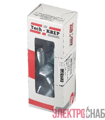 Болт DIN933 с шестигранной головкой М10х40 оцинк. (уп.15шт) Tech-KREP 105216