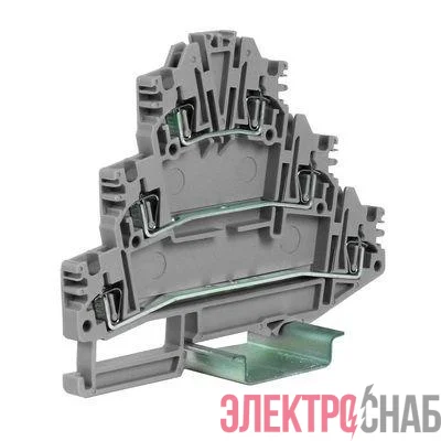 Зажим пружинный HLD.2/GR 3-х-уровн. 2.5кв.мм. сер. DKC ZHL200GR