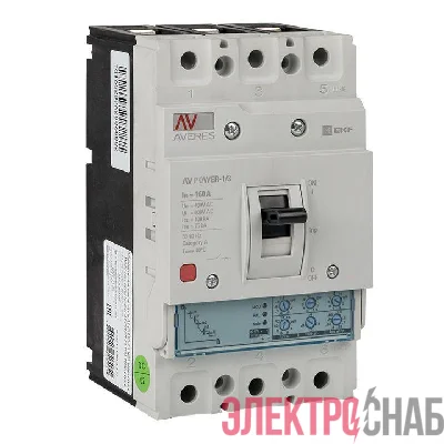 Выключатель автоматический 3п 160А 50кА AV POWER-1/3 ETU2.0 AVERES EKF mccb-13-160-2.0-av