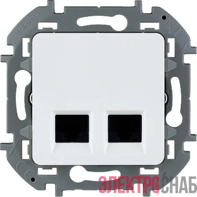 Розетка RJ45 2-м Inspiria CAT.6 UTP бел. Leg 673840