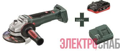 Машина угловая шлифовальная W 18 LTX 125 Акк. 1х3.5Ач LiHD+ЗУ ASC55 Metabo T03330