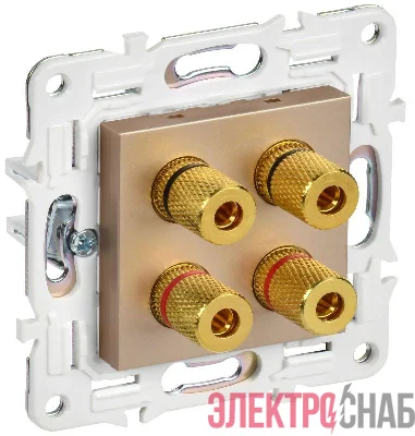 Аудиорозетка 4-м SKANDY SK-A01Sa песочн. IEK SK-S40-K98