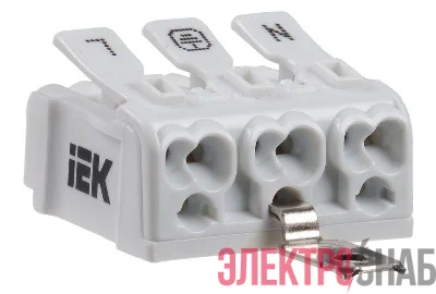 Клемма пружинная соединительная КСПз3-L+N+PE IEK UKZ-B06-3P-F0-E1-10