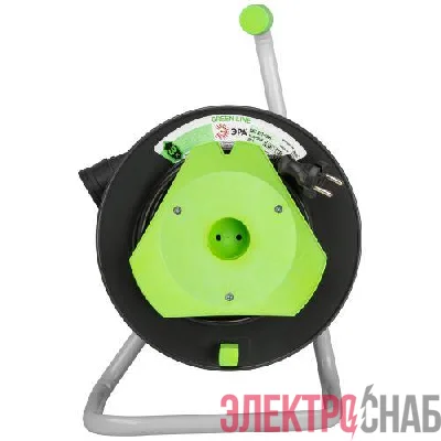 Удлинитель на пластик. катушке 1х40м без заземл. GAZ-2x1-40m Greenline ПВС 2х1 Эра Б0065109
