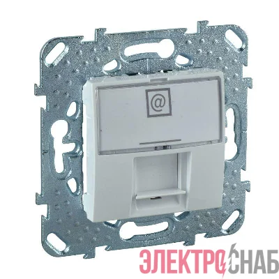 Механизм розетки комп. 1-м СП Unica RJ45 бел. SchE MGU5.421.18ZD