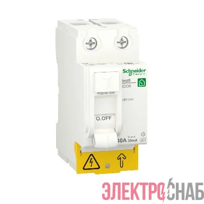 Выключатель дифференциального тока (УЗО) RESI9 40А 2P 30мА тип A SchE R9R61240