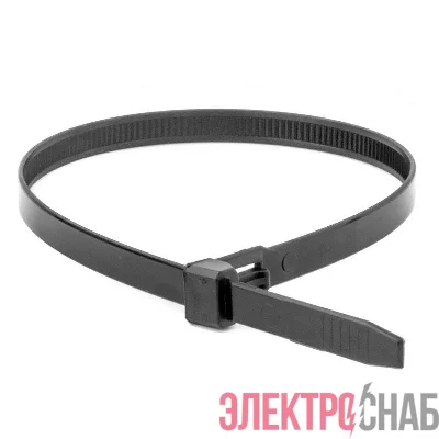 Хомут кабельный 7.5х350 полиамид черн. многоразовый (уп.100шт) DKC 25354