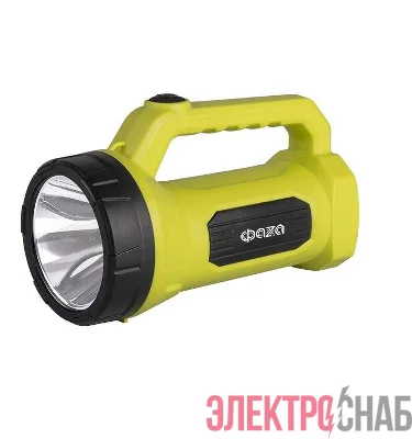 Фонарь-прожектор аккумуляторный AccuF7-L1W/L16-gn 1Вт 73лм + боков. панель 16х0.5Вт 120лм IP20 аккум. 0.9А.ч зел. ФАZА 5014817