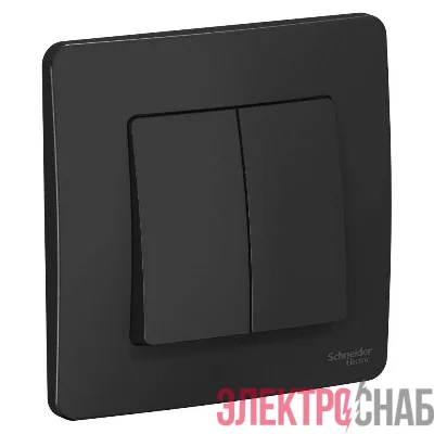 Выключатель 2-кл. СП Blanca 10А IP20 (сх. 5) 250В антрацит SE BLNVS010506