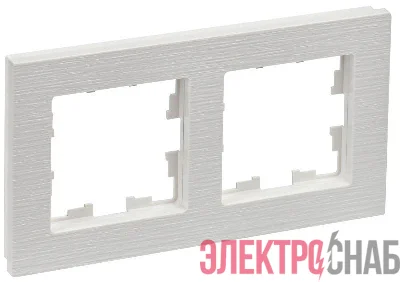 Рамка 2-м BRITE РУ-2-Бр бел. рифленый IEK BR-M22-51-K01