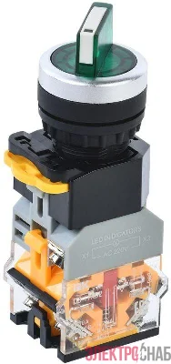 Переключатель D8-11XD2 на 2 полож. 1НО+1НЗ с подсвет. зел. KARAT IEK BSW30-11XD2-3-14-2-K06