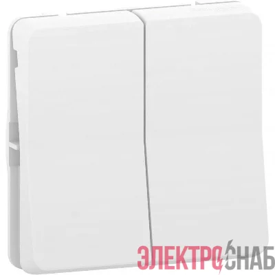 Механизм переключателя 2-кл. СП Mureva Styl 10А IP55 (сх. 6+6) бел. SchE MUR39022