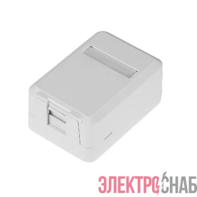 Корпус настенной розетки под 1 модуль Keystone Jack бел. Rexant 03-0221