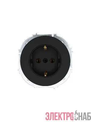 Розетка 1-м OSEN IP20 16А с заземл. ПБТ механизм черн. бархат LEZARD 743-4288-122B