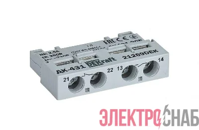 Контакт дополнительный фронтальный 1НО+1НЗ для ВА-431 DEKraft 21269DEK