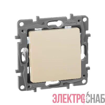Переключатель 1-кл. СП Etika 10А IP20 250В 10AX безвинтов. зажимы механизм сл. кость IEK 672305