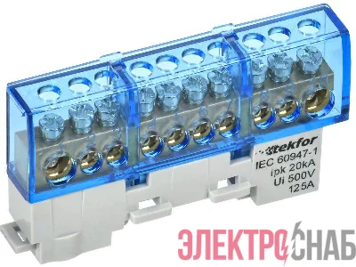 Шина нулевая N изол. на универс. держ. 8х12-10-С TEKFOR IEK TF-NN20-10-KL-K07